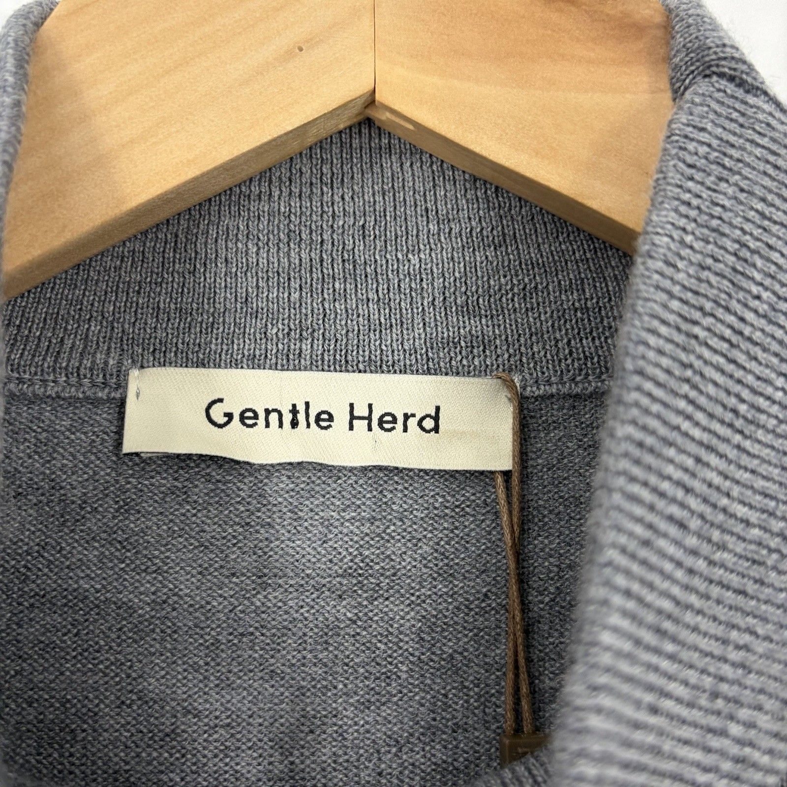 Gentle Herd Sweater Size Medium Womens Gray Merino Wool Mock Neck Pullover Soft — image 3 of 8